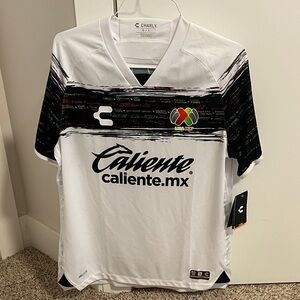 Liga MX Charly Large White and Black Soccer Jersey